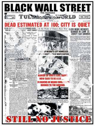 Close to 300 blacks were killed in Tulsa, Okla., in 1921.